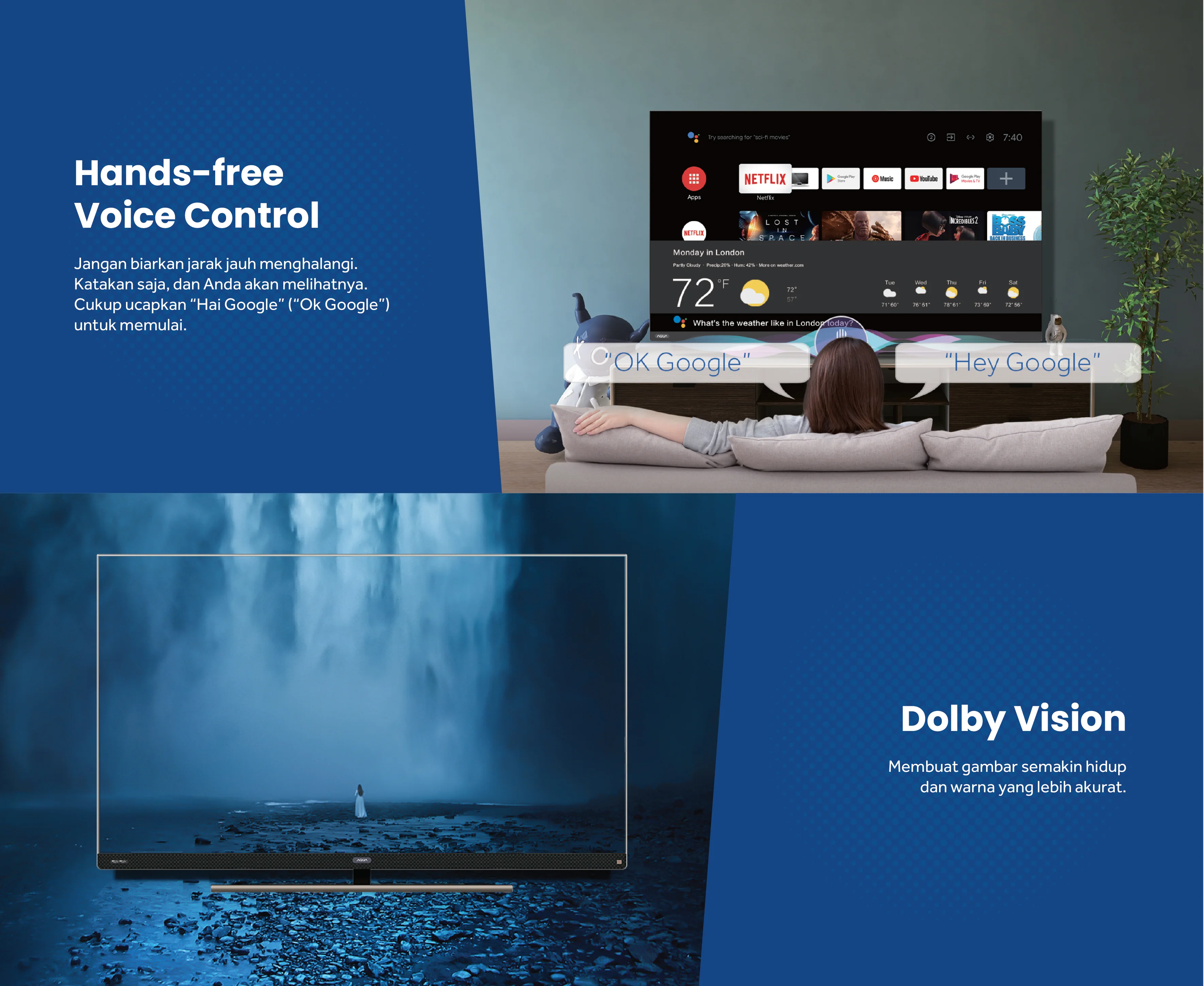 Smart TV AQUA Elektronik AQT55S900UX